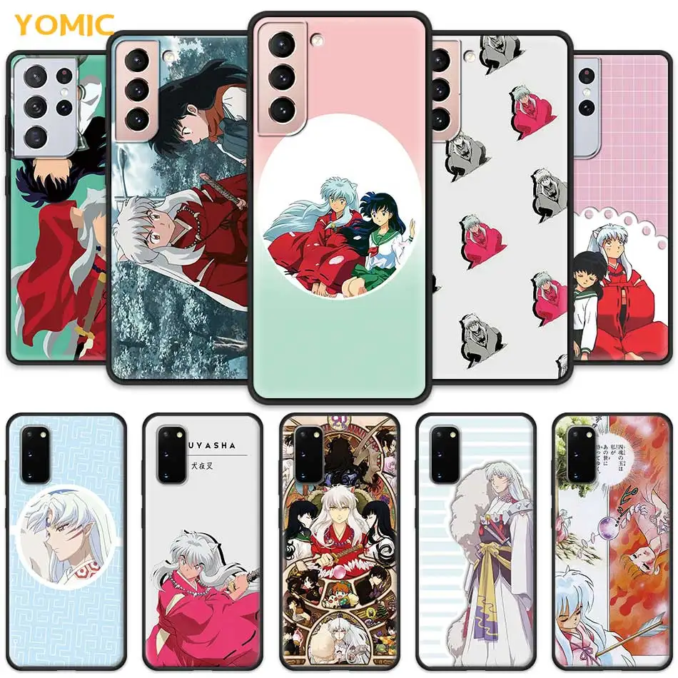 

Anime Inuyasha Coque for Samsung Galaxy S20 FE S21 S10 Note 20 Ultra S9 Plus S8 10 Lite S10e 9 TPU Black Phone Case Cover