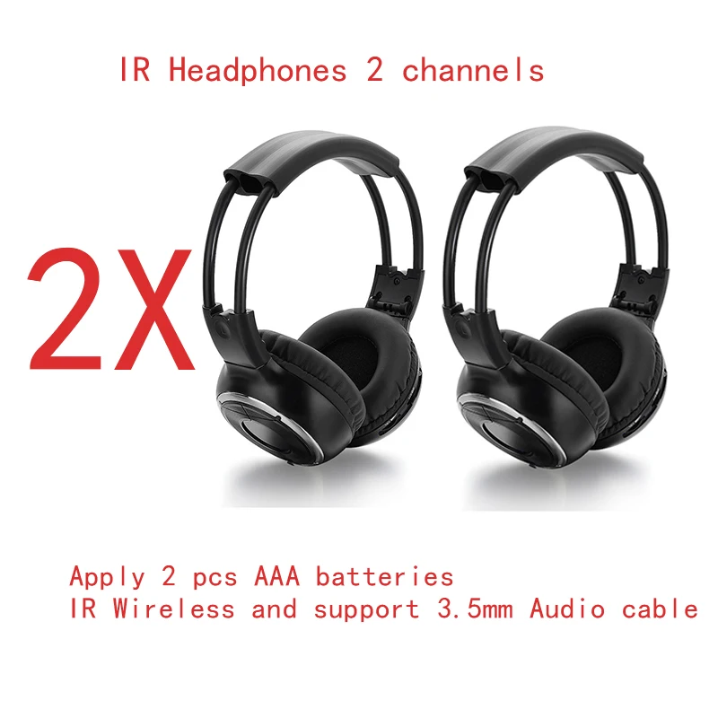 Инфракрасные беспроводные наушники стерео Складная Автомобильная гарнитура для