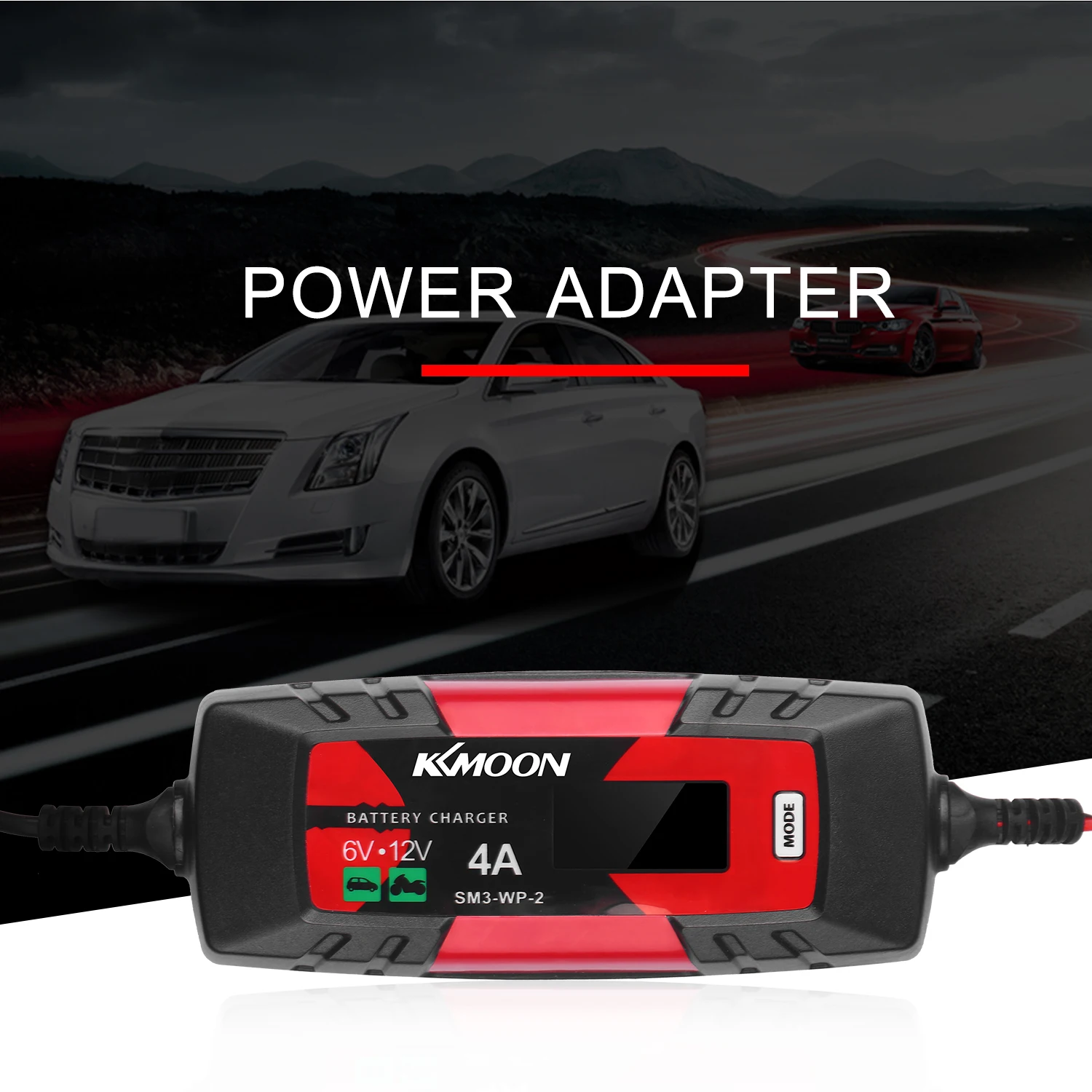 

KKmoon Car Battery Charger Battery Charger & Maintainer 6V/12V 4Amp Intelligent Automatic Battery Charger with LCD Screen Pulse