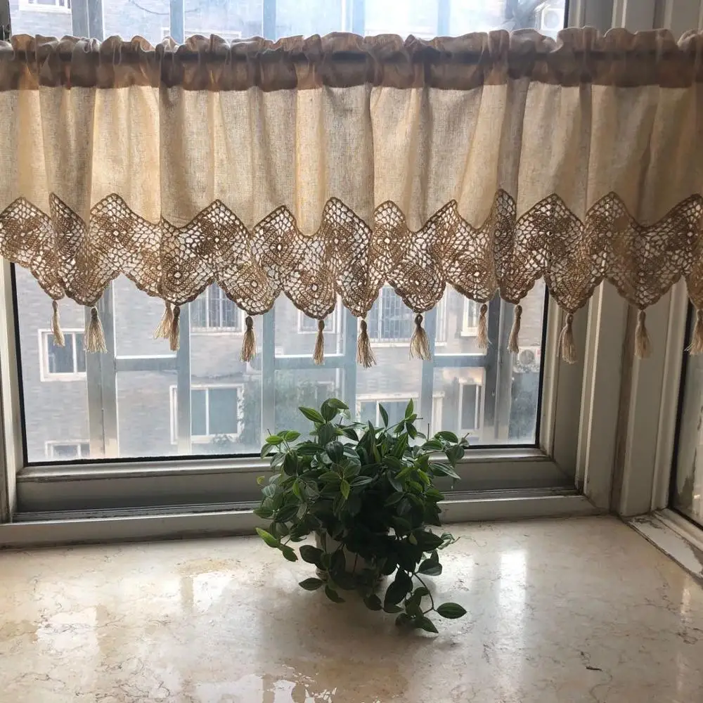 Занавеска кофейная в стиле ретро многофункциональная декоративная Короткая