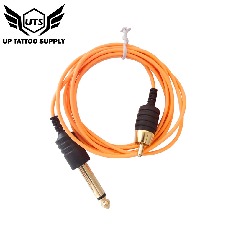 Tattoo Clip Cord Professional Round Silicone Foot Pedal Switch Machine Cord Tattoo Clipcord Straight RCA Connector