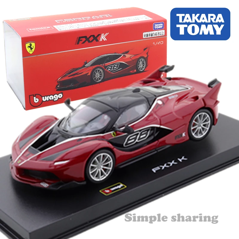Такара томия томика подарки Burago Подпись серия 1:43 FXX K красный автомобиль детская