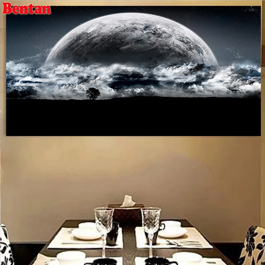 

Планета облако пейзаж Алмазная вышивка полная квадратная дрель большая diy алмазная живопись мозаичный узор 3d Крос-Набор для вышивания, хобб...