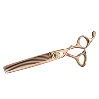 7 inch double side teeth japanese stainless steel 440c salon pet hair thinner scissors dog grooming shears