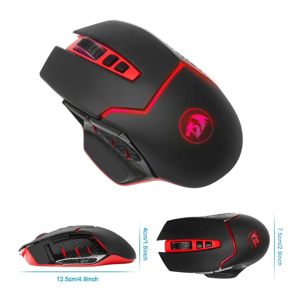 Redragon MIRAGE M690 USB Беспроводная игровая мышь 2 4G 4800 точек/дюйм 8 кнопок Программируемый