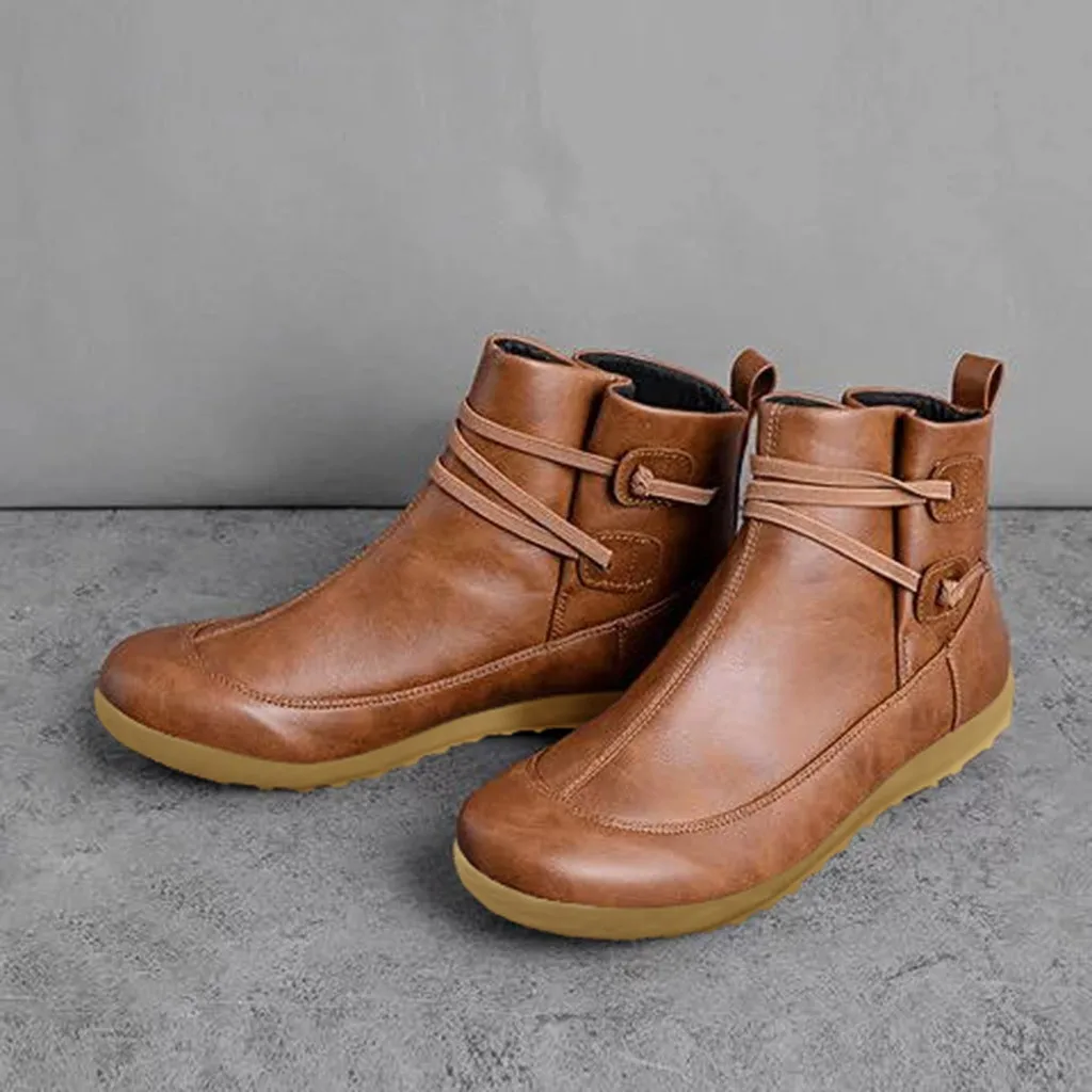 Женские ботинки больших размеров зимняя женская обувь женские кожаные ботильоны