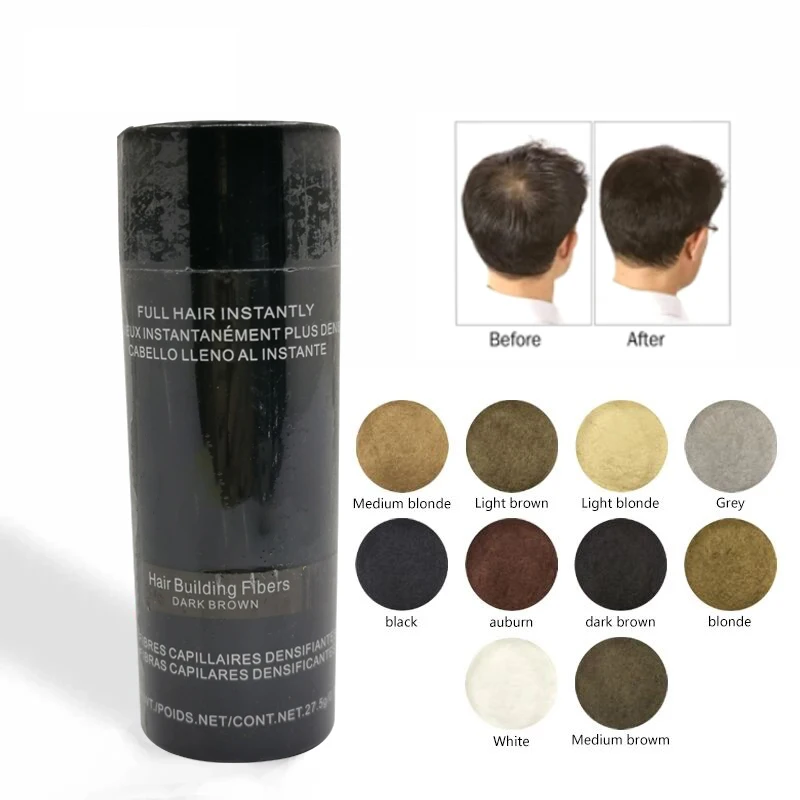 Woman Wan Black Hair fibers Set Growth Fibers Keratin Thickening Spray Building LossProducts Powder 27.5g | Красота и здоровье