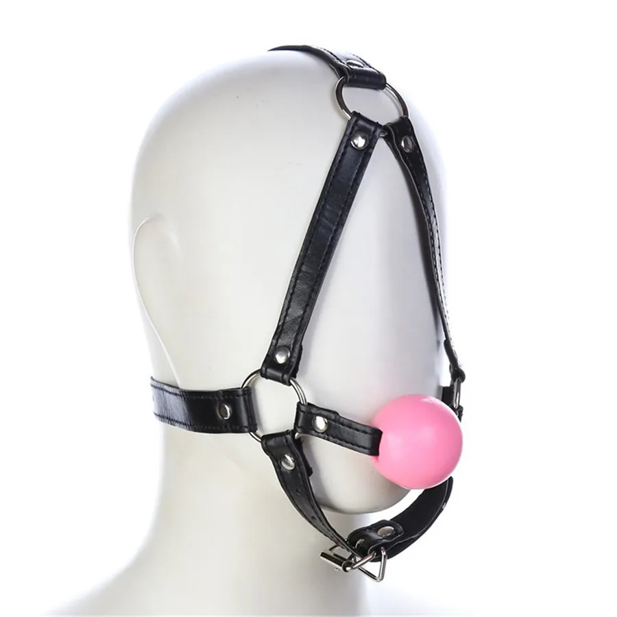 Силиконовый Бандаж с открытым ртом кляп шар оральный секс искусственная кожа