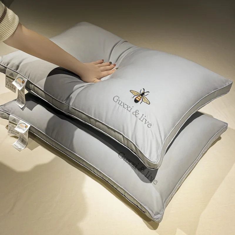 

Pure Cotton High-end Soy Fiber Pillow Hotel Household Three-dimensional Pillow Core Cotton Cervical Pillow Soft Sleep Pillow
