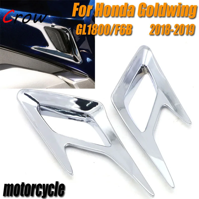 

Chrome ABS Front Rear Fender Vent Trims Mudguard Fairing Edge Side Accent For Honda 2018-Up Goldwing GL1800 Models F6B 2018 2019
