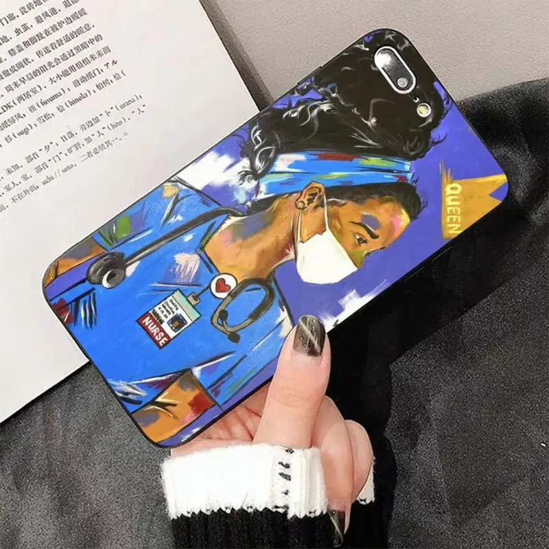 Nurse doctors medicina and Health bumper Black Cell Phone Case for iphone 13 8 7 6 6S Plus X 5S SE 2020 XR 11 12 pro XS MAX