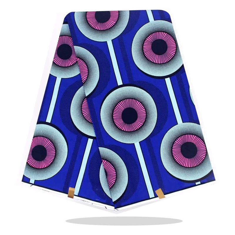

Real High Quality Dress Sewing Material 100%Soft Nigerian Style Ankara African Wax Dye Prints Cotton Fabric By The Yards RV08-22