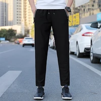 boys ice silk air conditioning pants mens summer super thin casual silk slip loose large korean fast drying sports trousers