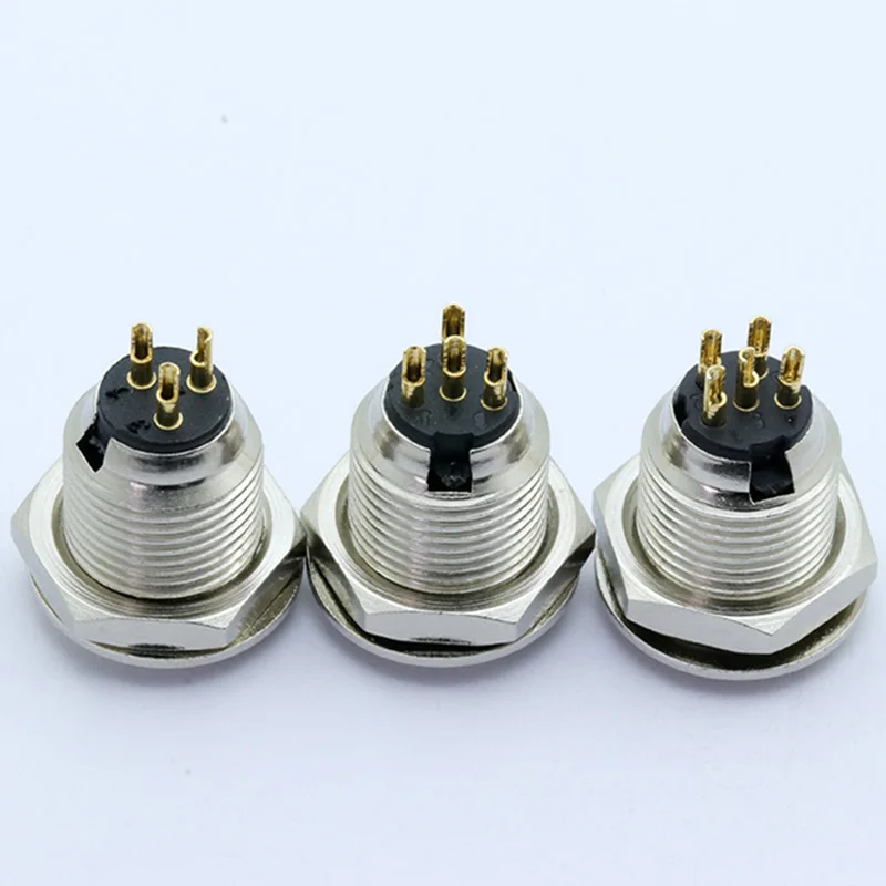 100 шт./лот Mini XLR 3Pin 4Pin 5Pin 6Pin панельный Шасси гнездо винтовое крепление маленькая