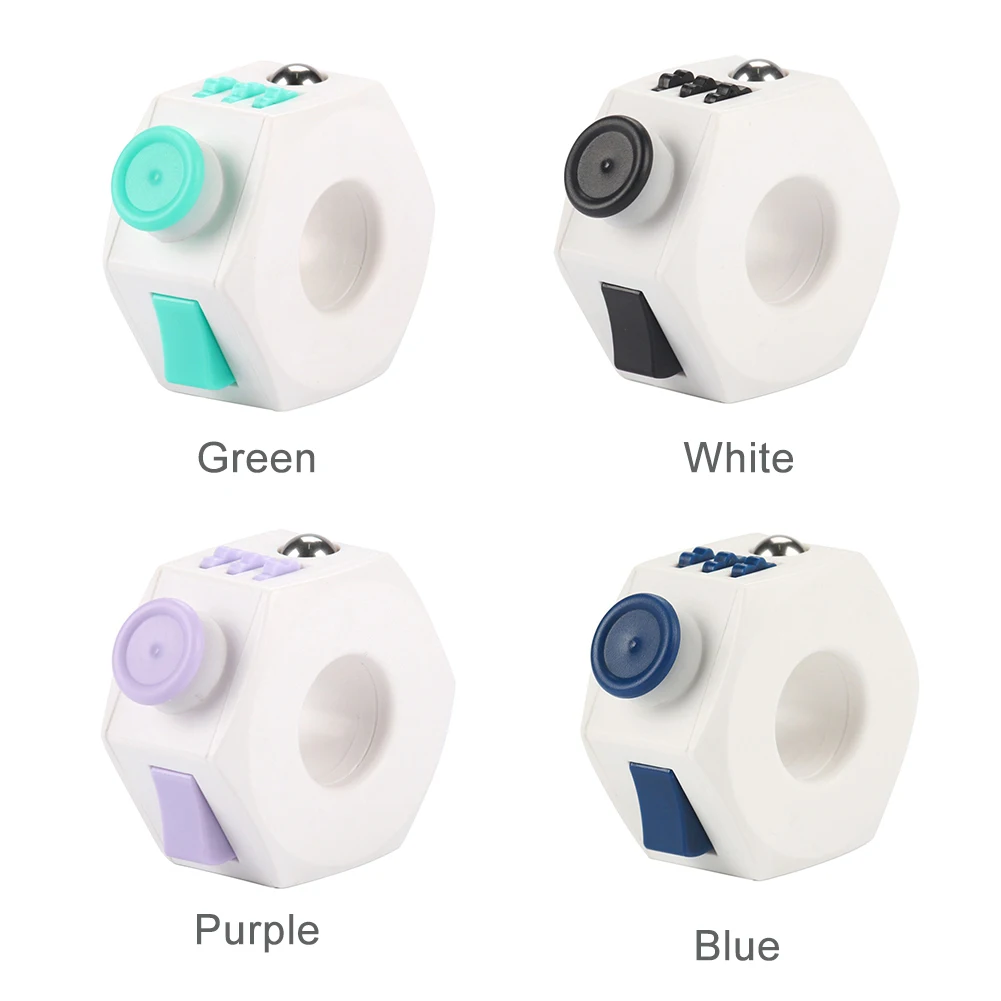 

Portable Fashion For Anxiety Fidget Ring With 360 Degree Knob Mini Kids Adults Handheld Decompression Toy Rolling Fun Gifts