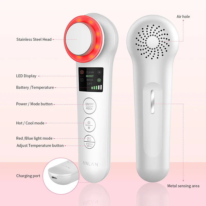 Kopen Beauty Facial Massager Voor Gezicht Massager Ultrasone Huidverzorging Gereedschap Cryotherapie Gezicht Afslanken Apparaat Gezicht Spa Beauty Machine