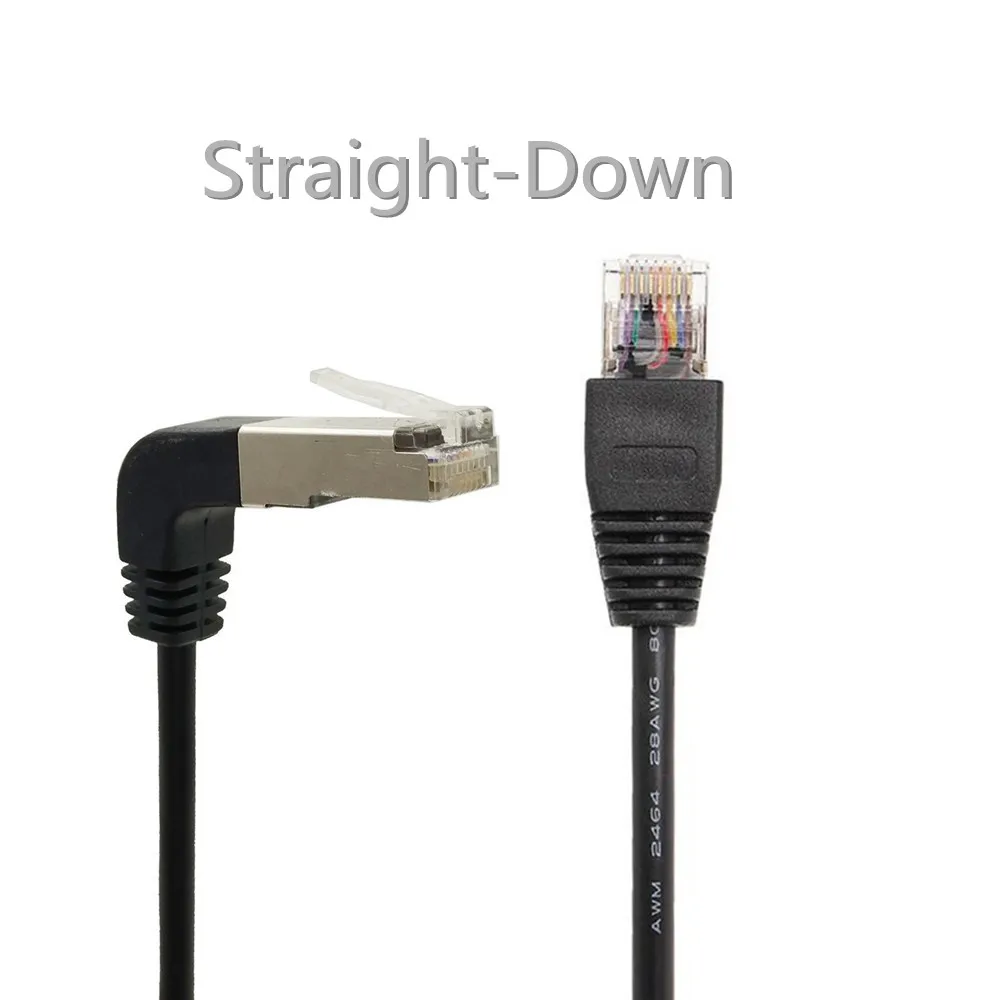 Двойной локоть вниз и вверх Угловой 90 градусов cat5e 8P8C FTP STP UTP Cat 5e Ethernet сетевой