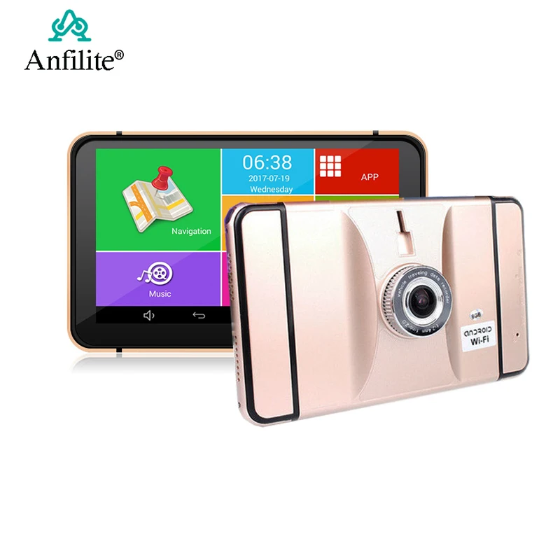 Автомобильный GPS навигатор Anfilite 7 дюймов Android 512 М 8 ГБ с камерой заднего вида|GPS для