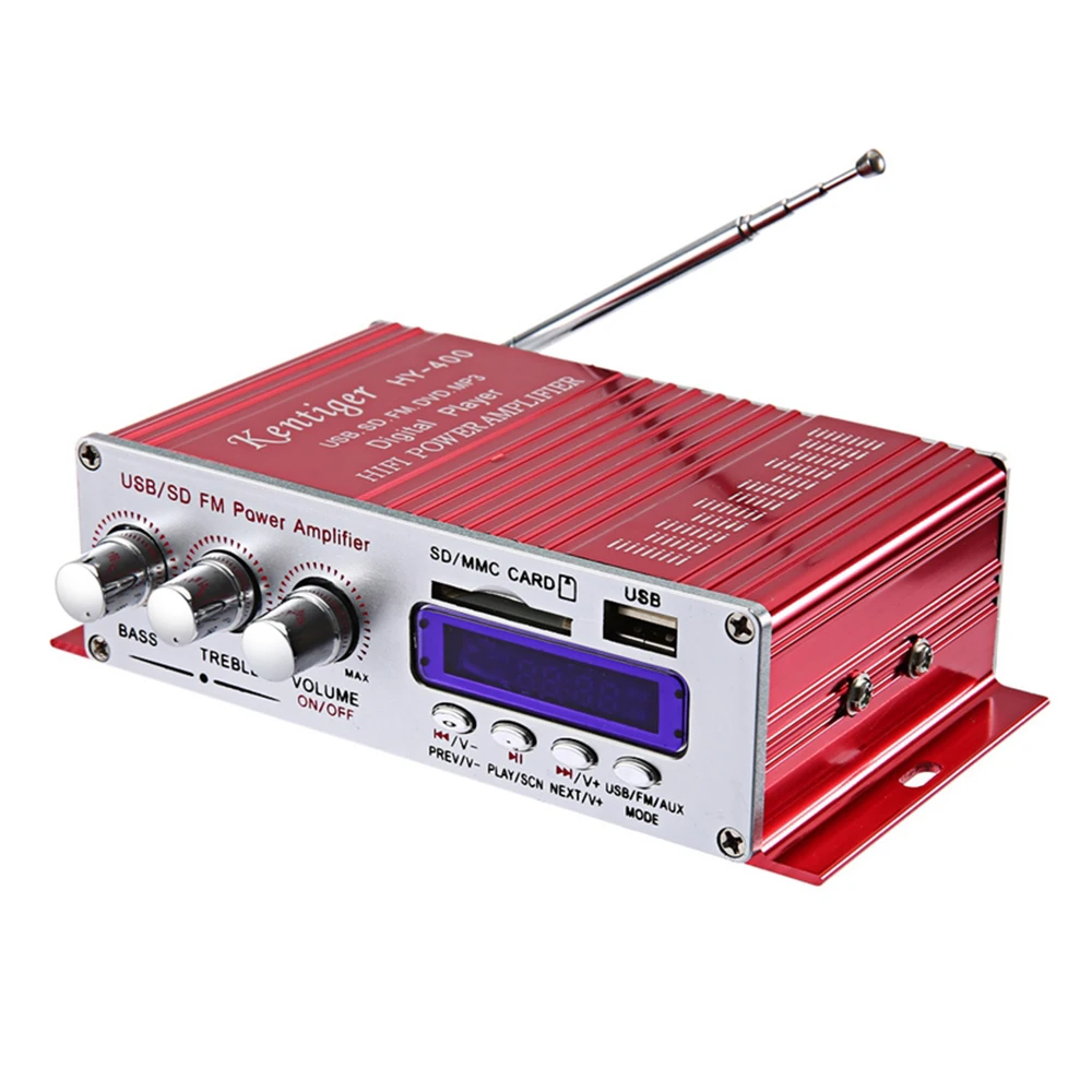 Hy-400 Hi-Fi автомобильный стерео усилитель радио Mp3 динамик с Fm ЖК-дисплеем мощности