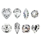 Кристаллы для Стразы, 10 шт., прозрачные бусины для украшения ногтей художественная одежда CTPA3bI
