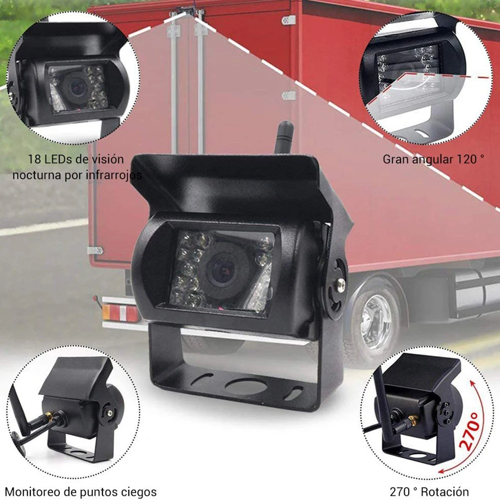 

Car Bus Rear View Monitor Wireless Reverse Camera Unique with 18LED Night Vision 7 inch Parts Portable Car Ornaments