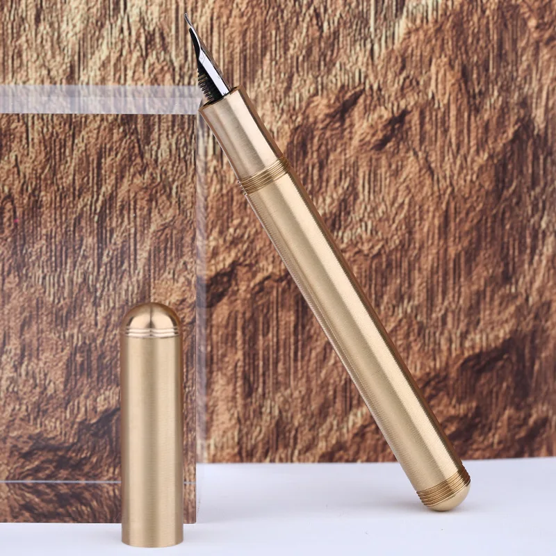 

mojiang Metal Full Brass Fountain Pen Threaded Surface Ink Pen