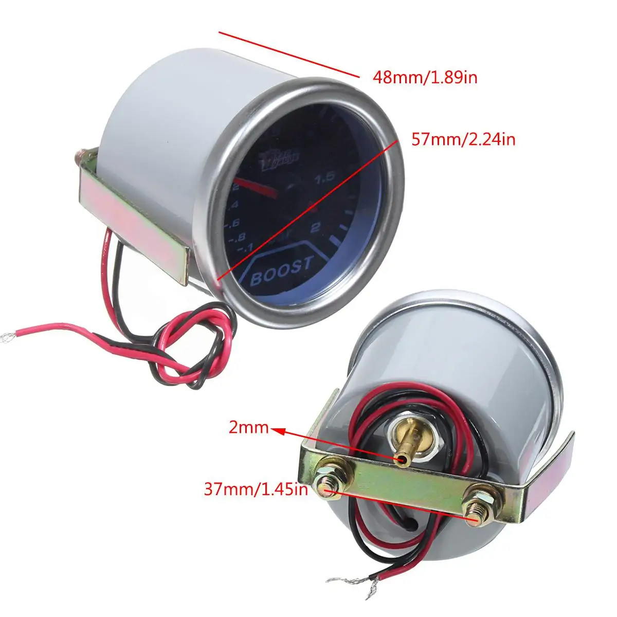 Автомобильный Универсальный светодиодный индикатор измеритель давления и 52 мм 2