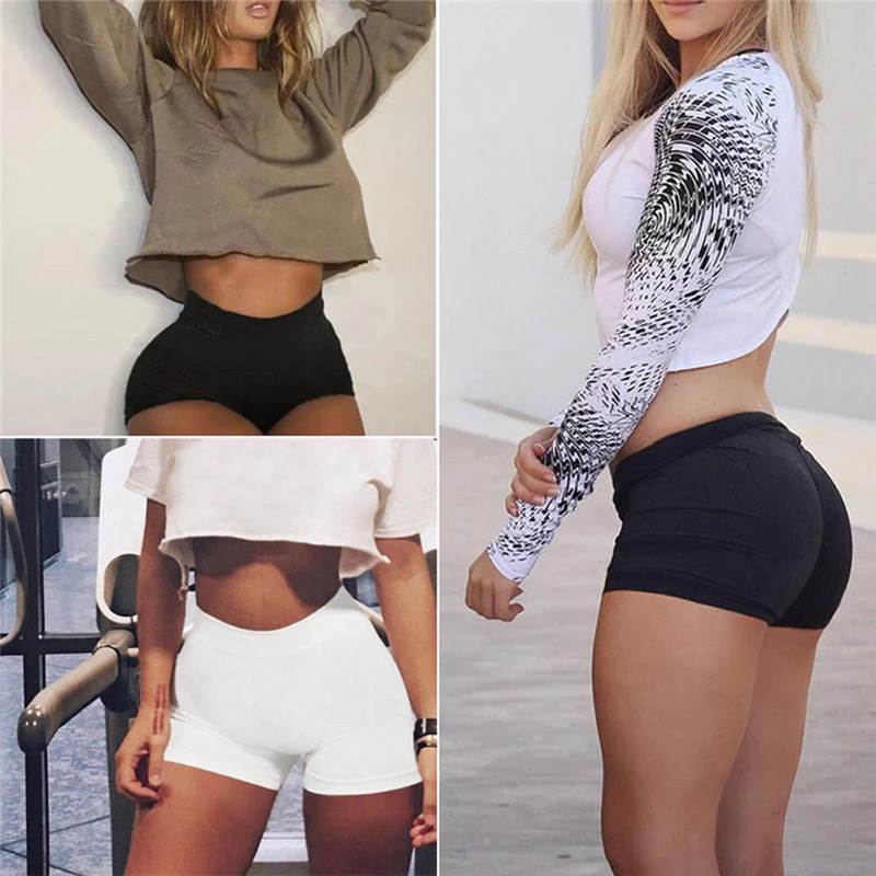 

Snack Shorts Sports Seamless Shorts Women Biker Shorts Summer Casual Sexy Skinny Fitness Solid Bodycon Cycling Slim Bottoms