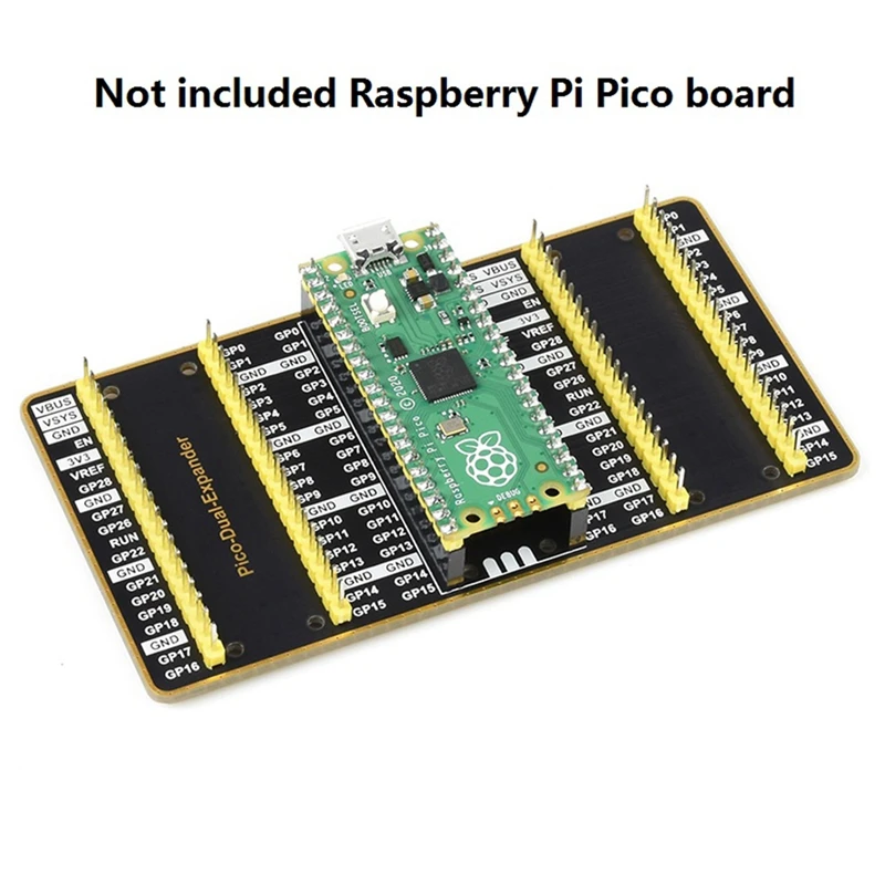 Dual GPIO Expander for Raspberry Pi Pico 2 Sets of Male Headers Support USB External Power Supply | Электроника