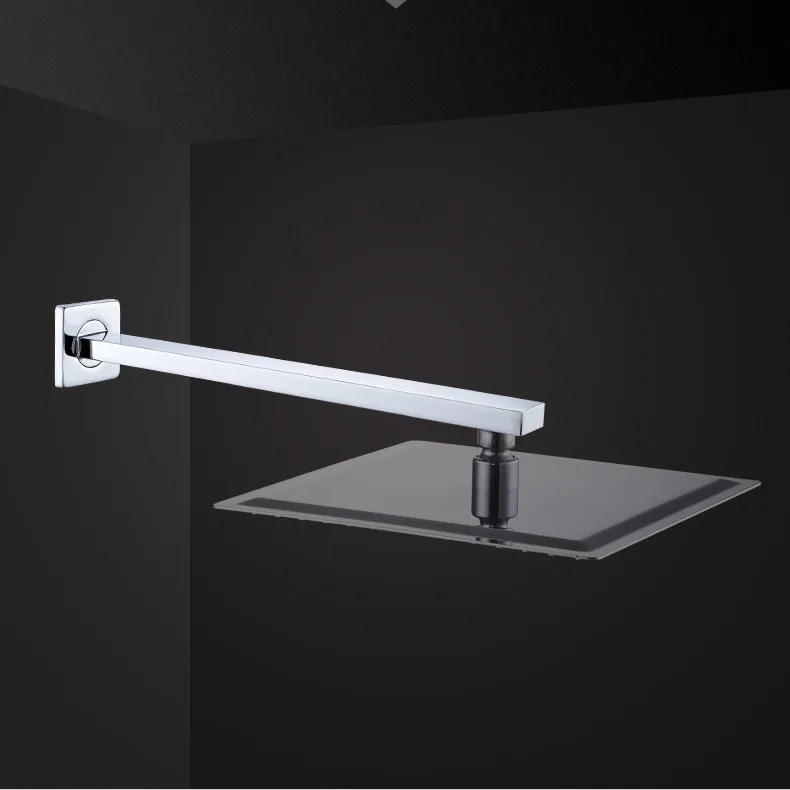 1pcs stainless steel square shower arms extend water inlet tubes wall mounted shower head pipe for bathroom hardware accessories free global shipping