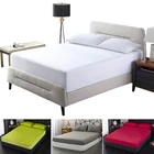 Водонепроницаемый наматрасник разных размеров, однотонный чехол для кровати с защитой от пыли и бактерий