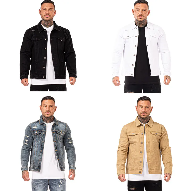 Мужские куртки и пальто GINGTTO Мужская джинсовая куртка для мужчин мужская одежда