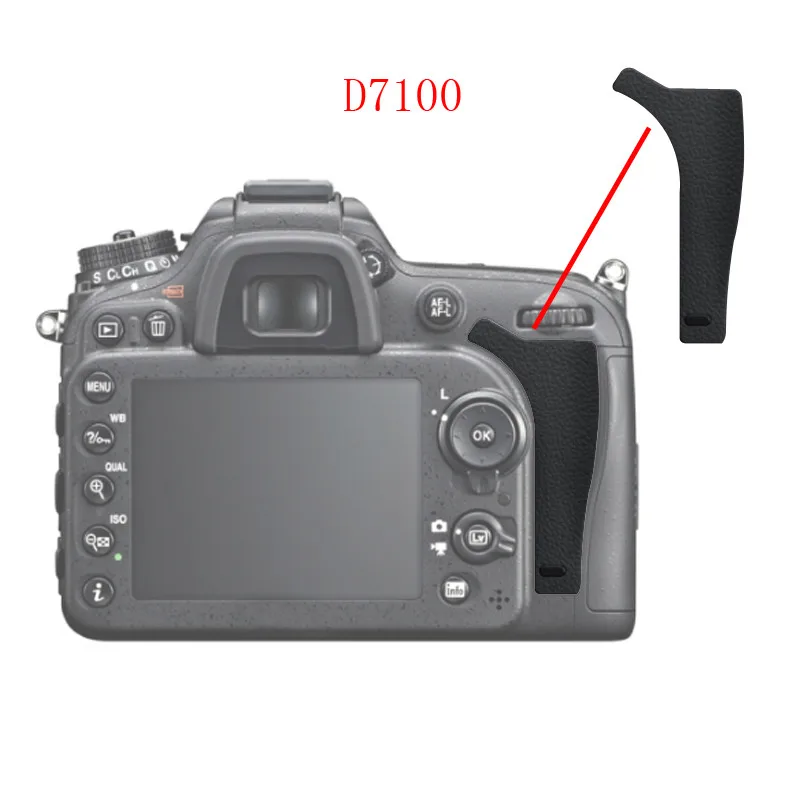 For Nikon D7100 Для Nikon D7100 резиновая задняя крышка для камеры DSLR запасная часть - Цвет: For Nikon D7100