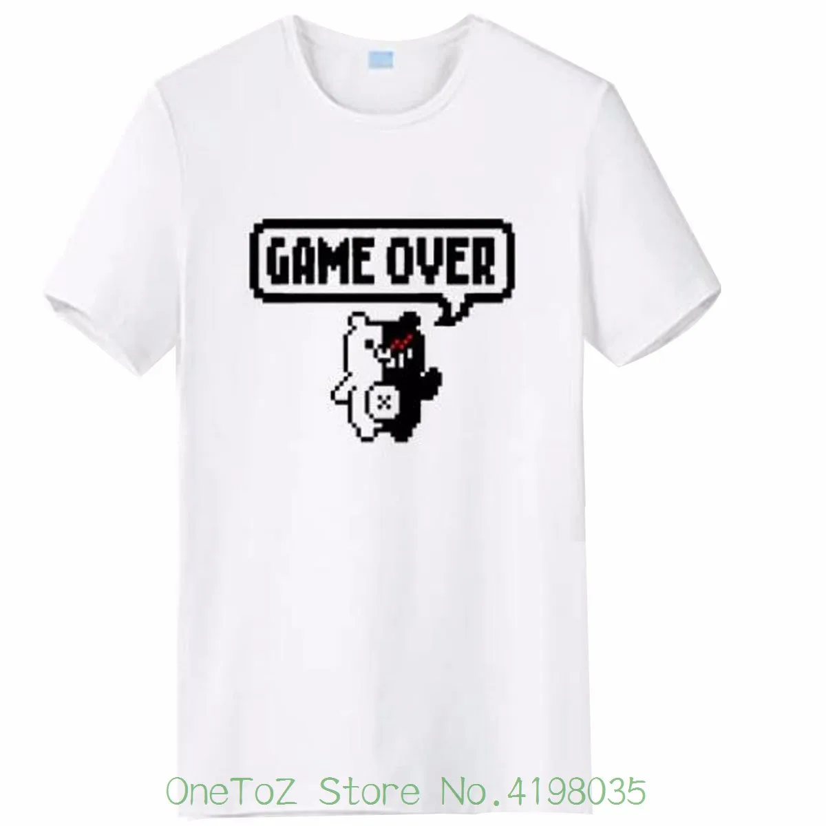 Аниме Danganronpa Monokuma забавная футболка с круглым вырезом летняя индивидуальная