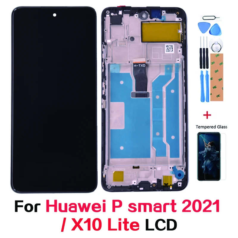 

100% Tested For 6.67 inch Black For Huawei P Smart 2021 / Huawei Y7a LCD Display Touch Screen + Frame Digitizer Assembly