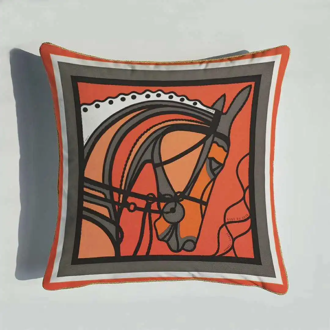 Европейский дизайн Cojines Decorativos Para Sof Зара* женский геометрический конский бренд чехол для подушки с Северными мотивами Королевский роскошный чехол для подушки