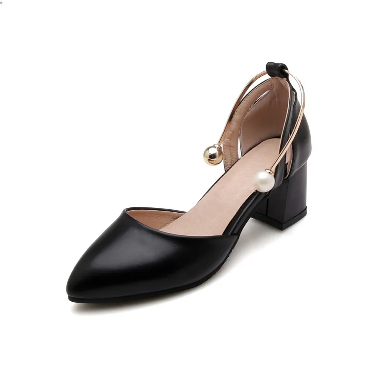 Женские туфли на высоком каблуке однотонные лодочки большие размеры|Женские