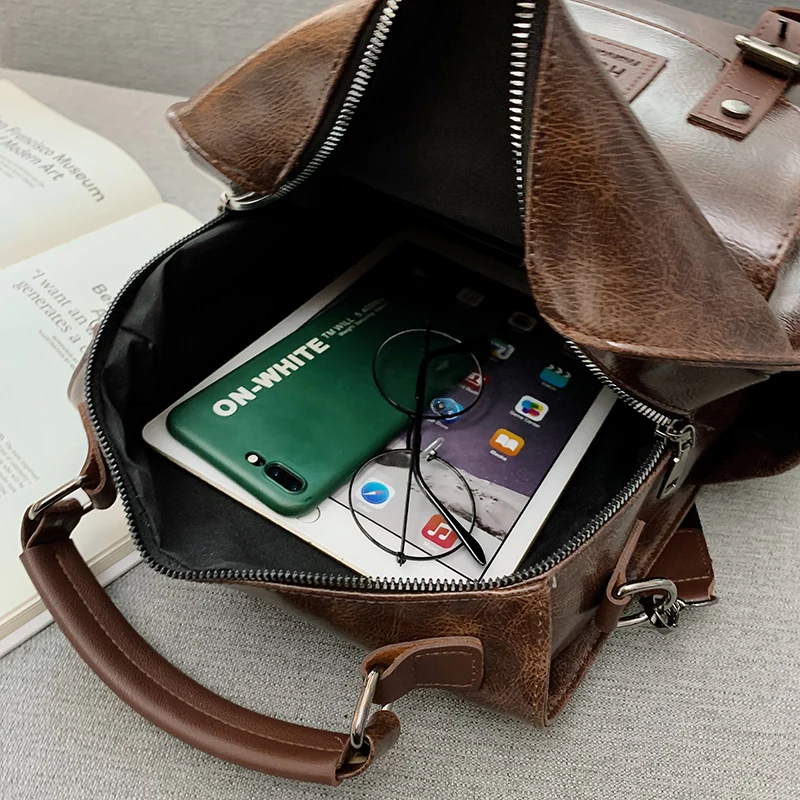 Кожаные рюкзаки для женщин в винтажном стиле женская сумка на плечо дорожный