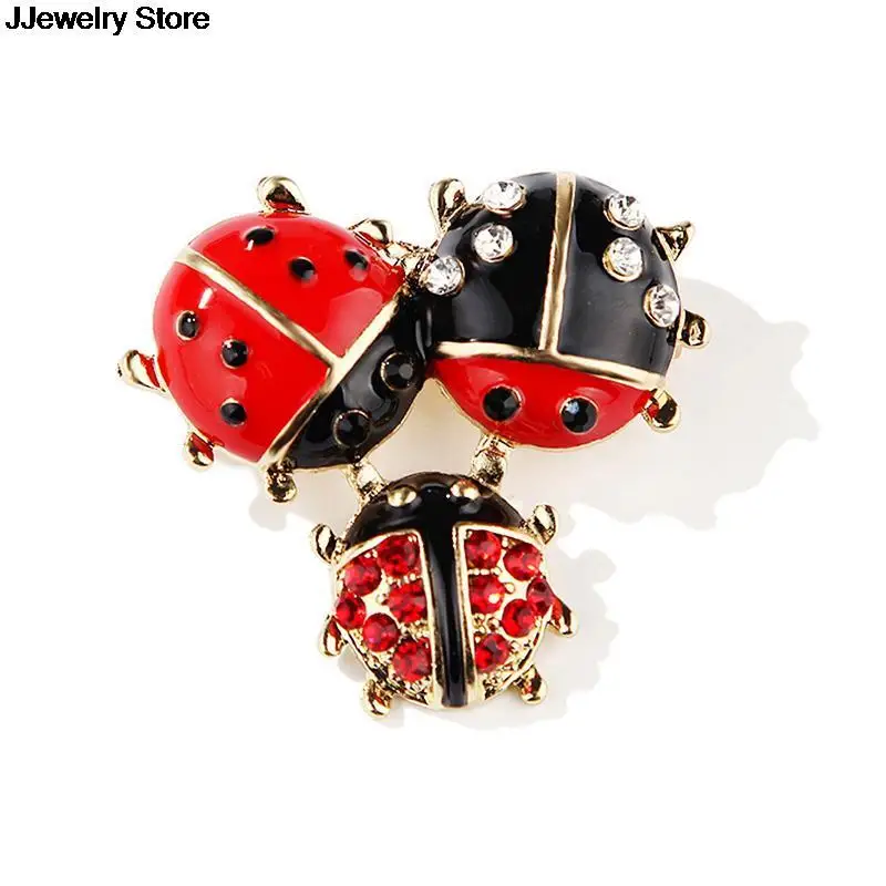 Эмалированная брошь в виде красной божьей коровки булавка модное Ювелирное