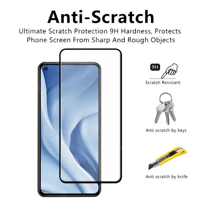 Protector de cristal 4 en 1 para Xiaomi Mi 11 Lite 5G NE, Protector de Pantalla protectora de vidrio para Mi 11 Lite 5G NE, lente de cristal-2