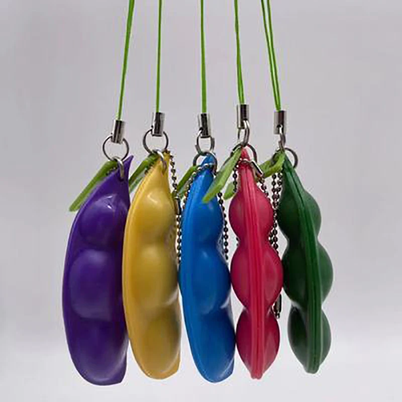 Color Fidget Toy Antistress Squeeze Edamame Relieve Stress Pop Lovely it Beans Surface Emotion Figet Toys Keychain | Игрушки и хобби