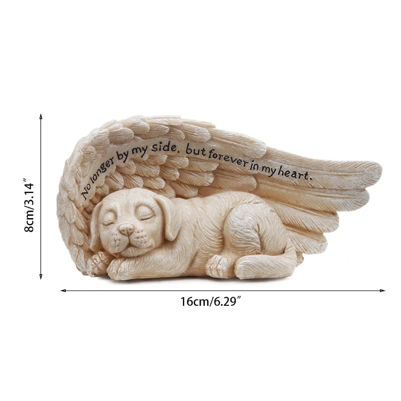 

Garden Angel Pet Statue Ornaments dog Angel Pet Memorial W0YC