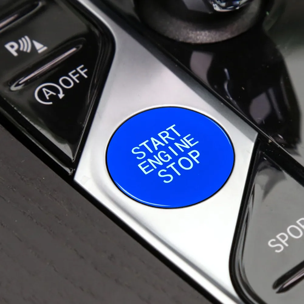 

Start Stop Switch Button Replacement ABS Accessories Blue Cover Engine