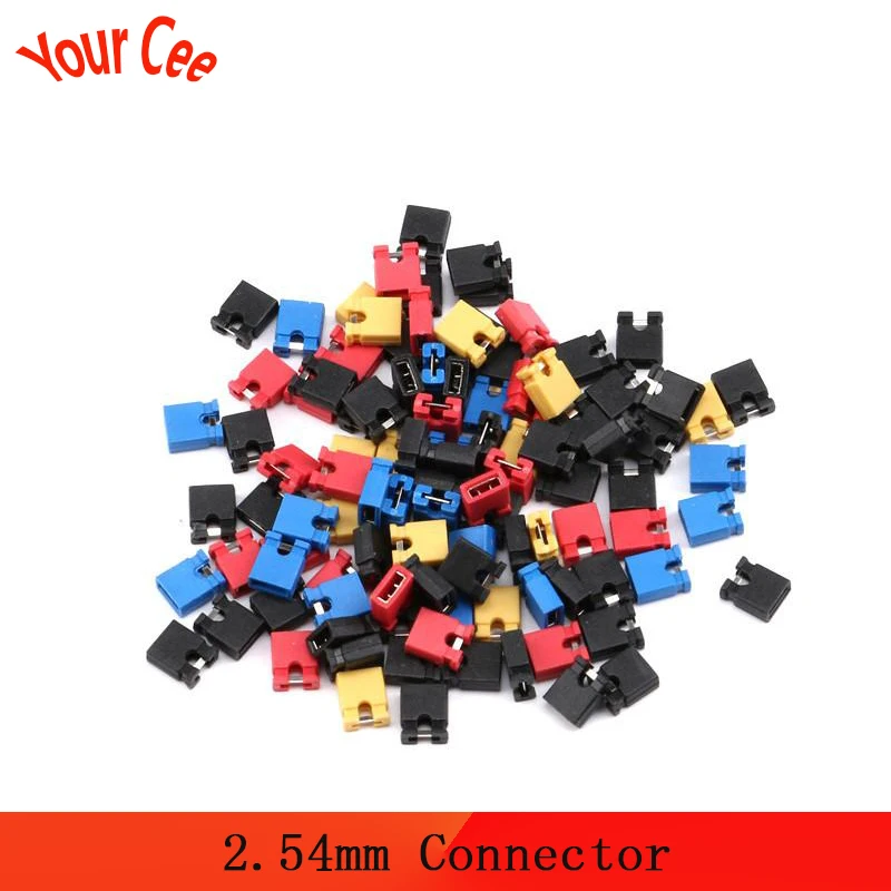 100 шт. 2 54 мм разъем контактный Перемычка блоки крышка для 3 1/2 жестких дисков CD/DVD