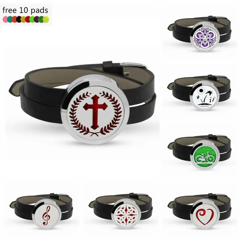 Браслет из нержавеющей стали с диффузором эфирного масла 30 мм 7 цветов | Украшения