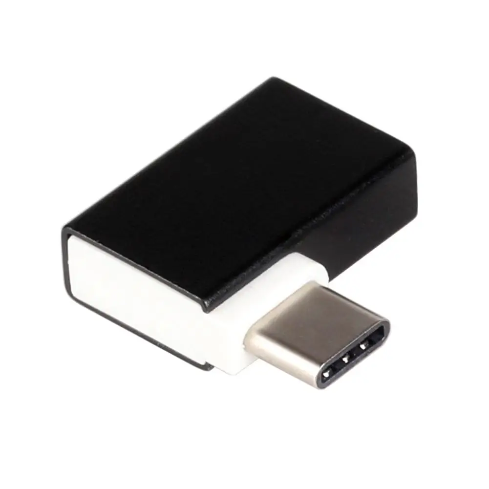 Переходник OTG с левой и правой головкой углом поворота 90 градусов из алюминиевого