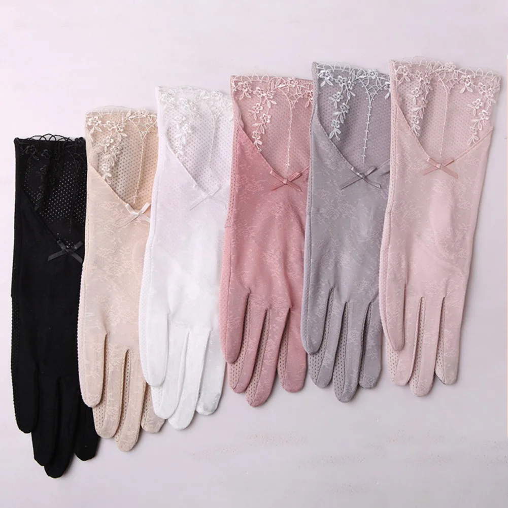 Женские прозрачные цветочные кружевные тонкие противоуф-скользящие