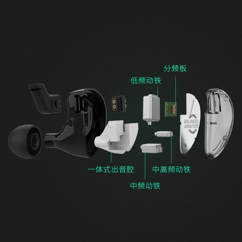 

KZ AS06 3BA Balanced Armature In-Ear Earplugs HIFI Running Sports Headphones Earbud Headphones Detachable 2PIN Cable KZ ZS10