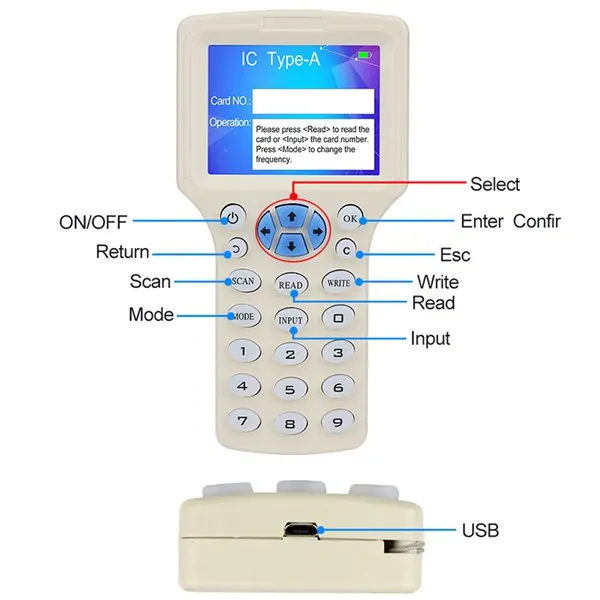 Копировщик электронных ключей Дубликатор duplo и 125 кГц RFID ключ-карта NFC читатель