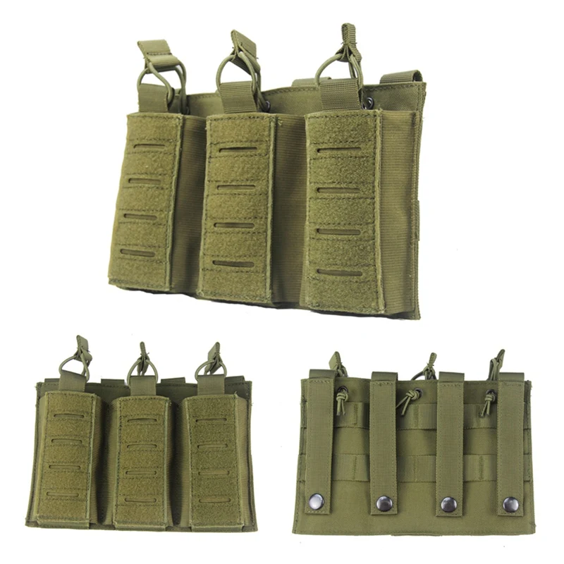 Тактический Molle подсумок Quick Release три Mag мешок универсальный эластичный фонарик